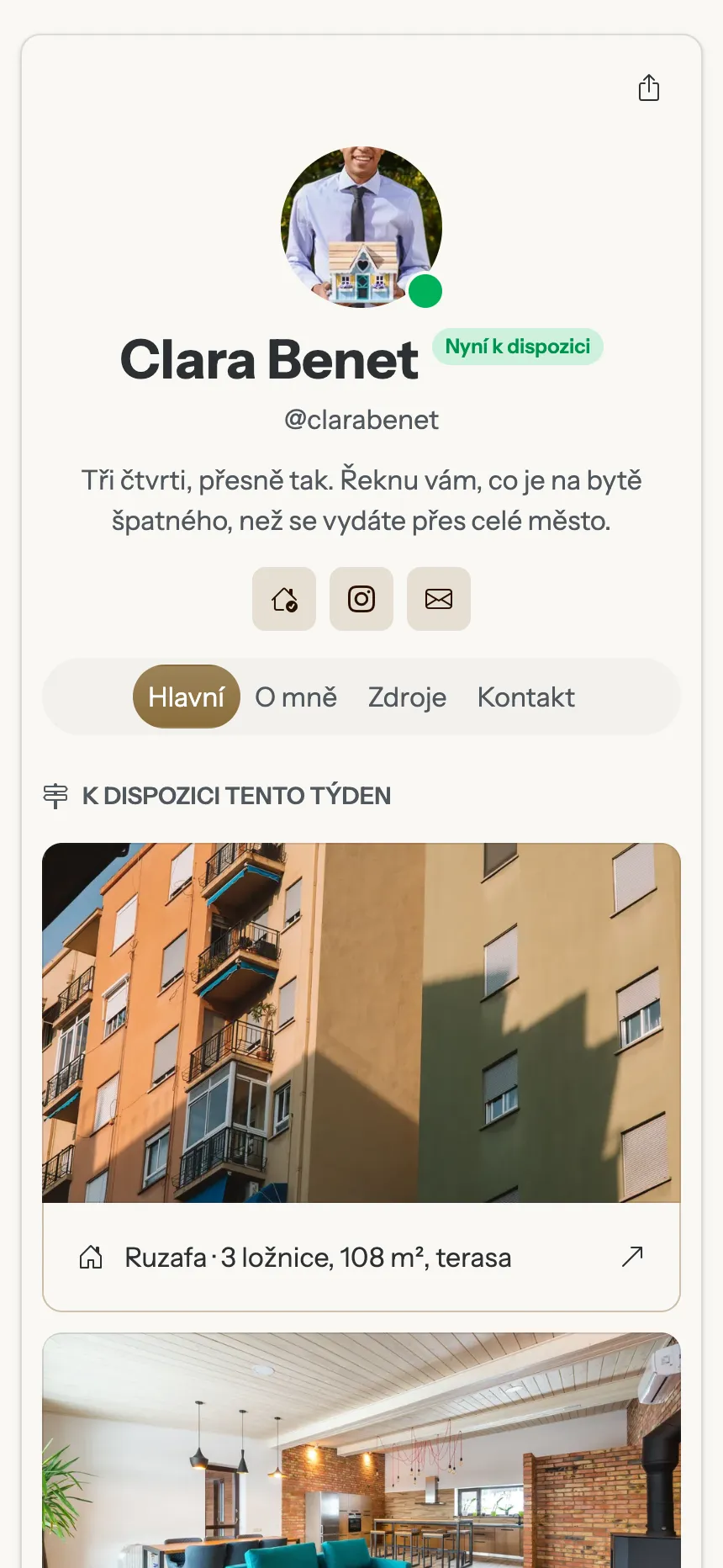 Realitní makléř — nabídka nemovitostí
