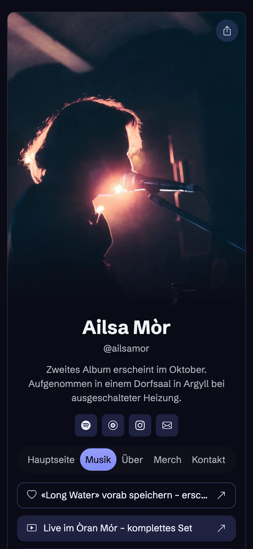 Musiker — das Album und alle Orte, wo man es hören kann