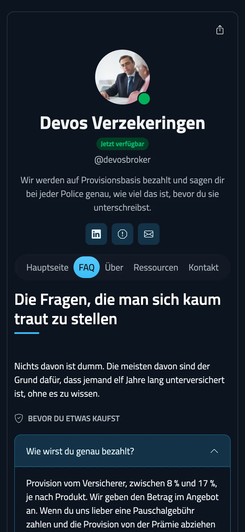 Versicherungsmakler — ein FAQ, das auch die schwierigen Fragen beantwortet