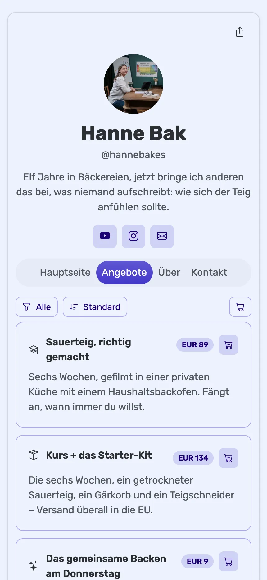 Online-Lehrkraft — ein Kurs, ein Paket und eine Mitgliedschaft
