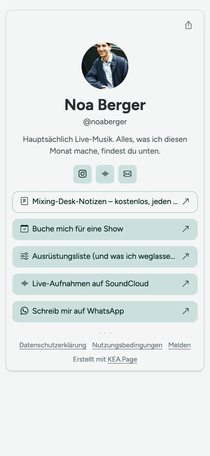 Eine Seite, ein Tab — für alle, die einfach nur Links wollten