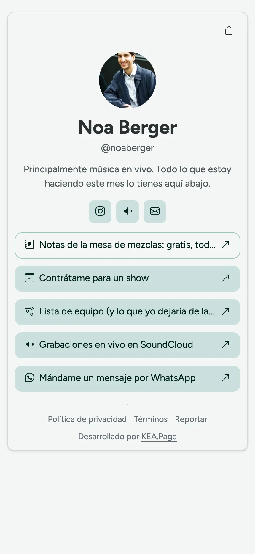 Una sola página, una pestaña — para quien solo quería enlaces