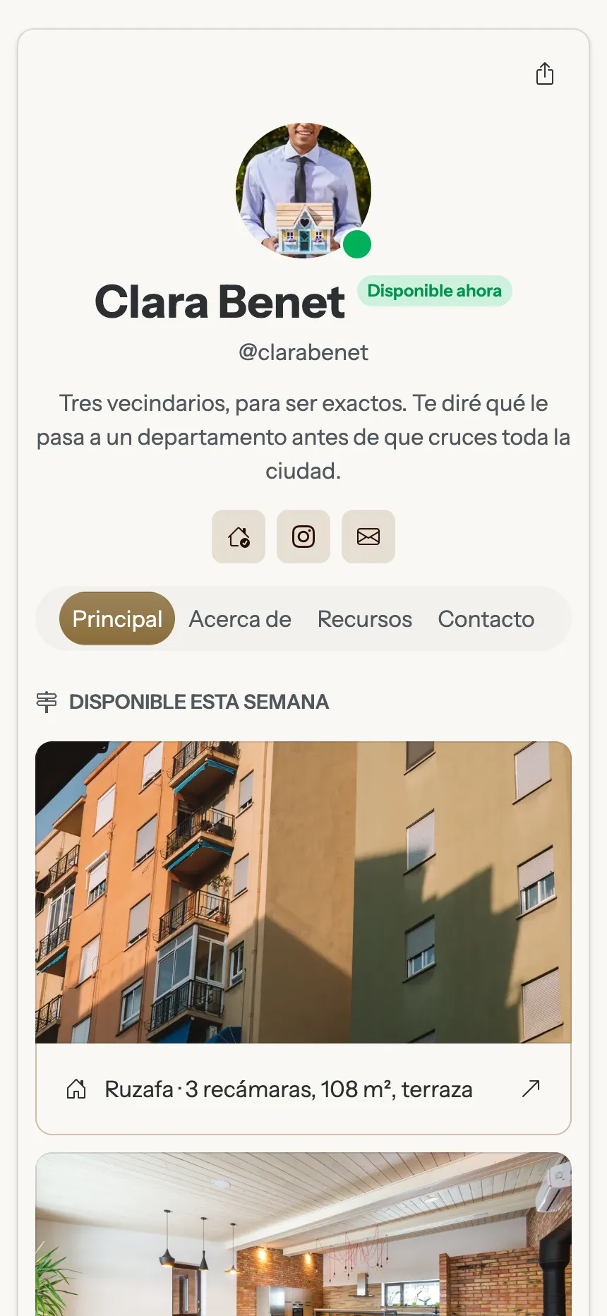 Agencia de bienes raíces — listado de propiedades