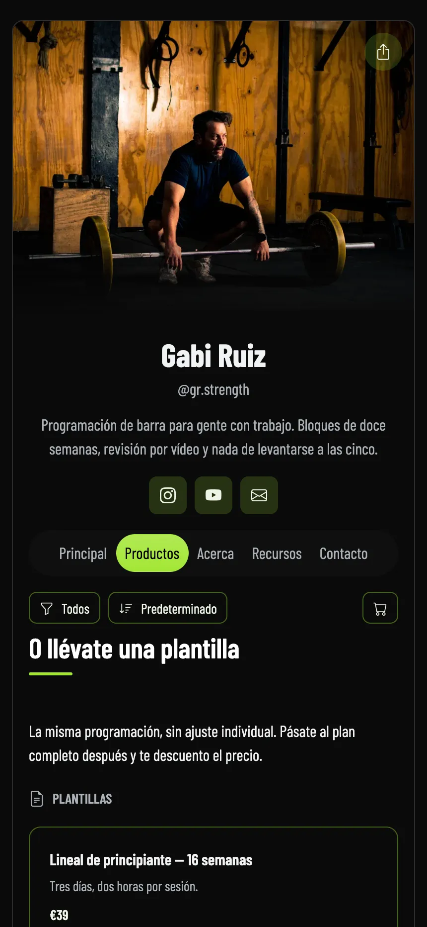 Coach en línea — programas y lo que cuesta cada uno
