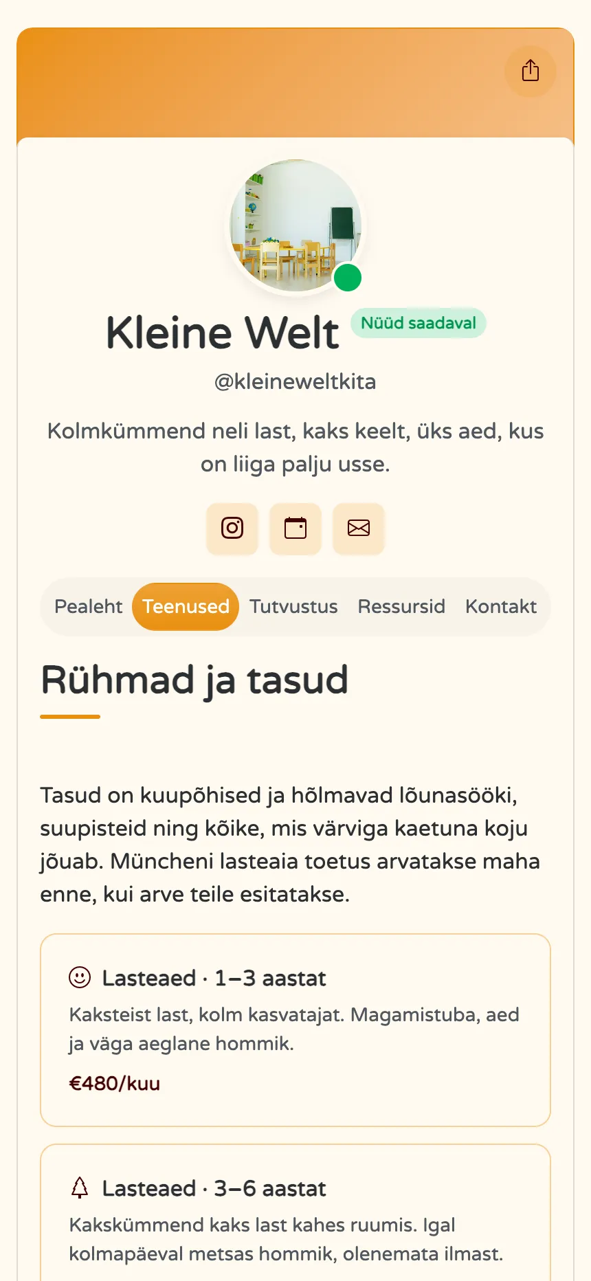 Lasteaed — rühmad, kuutasud ja vanemate küsimused