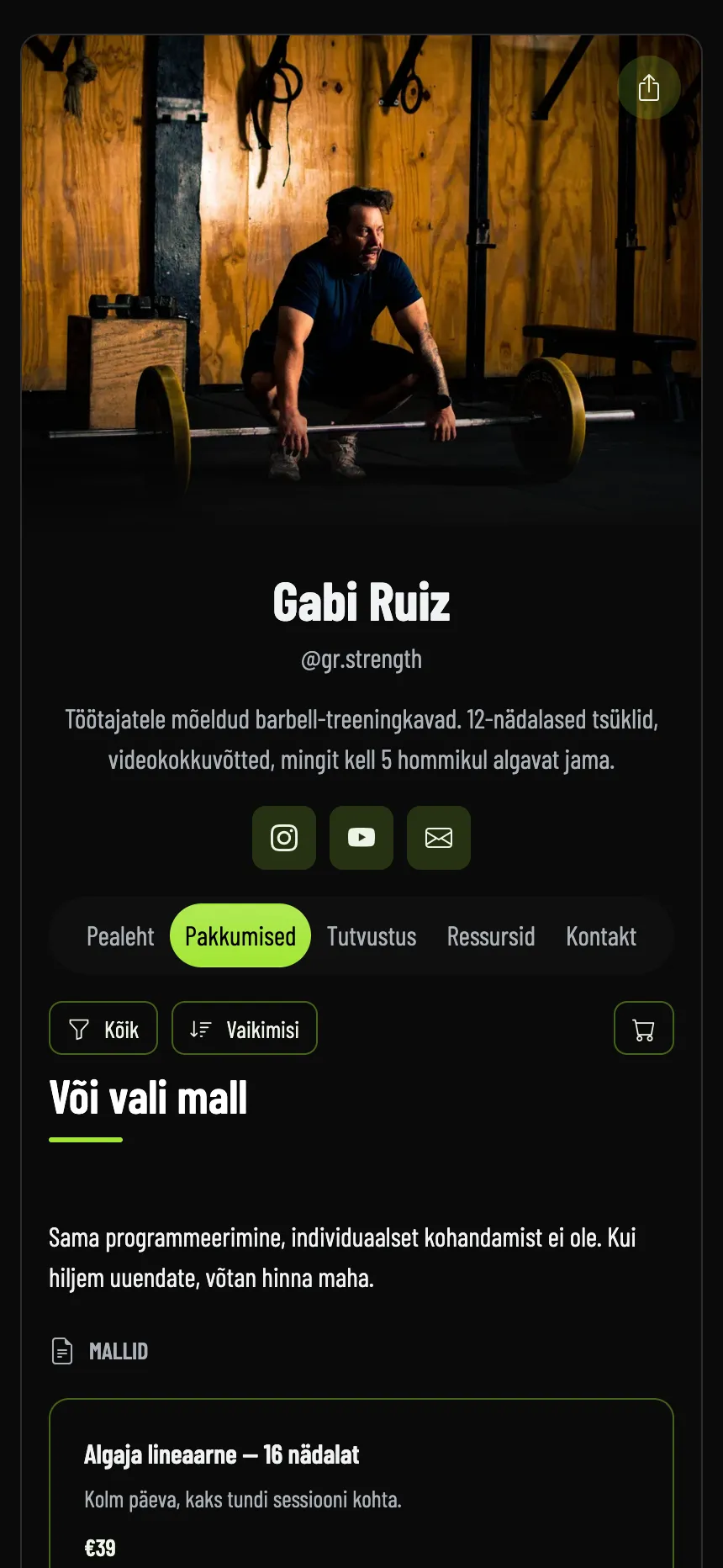 Veebitreener — programmid ja igaühe hind