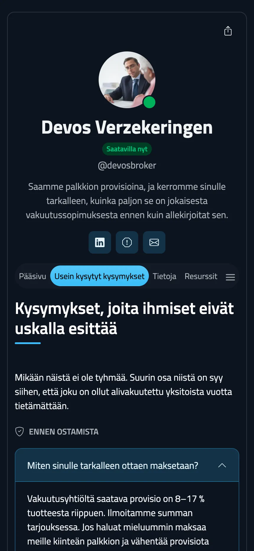 Vakuutusmeklari — UKK, joka vastaa kiperiinkin kysymyksiin