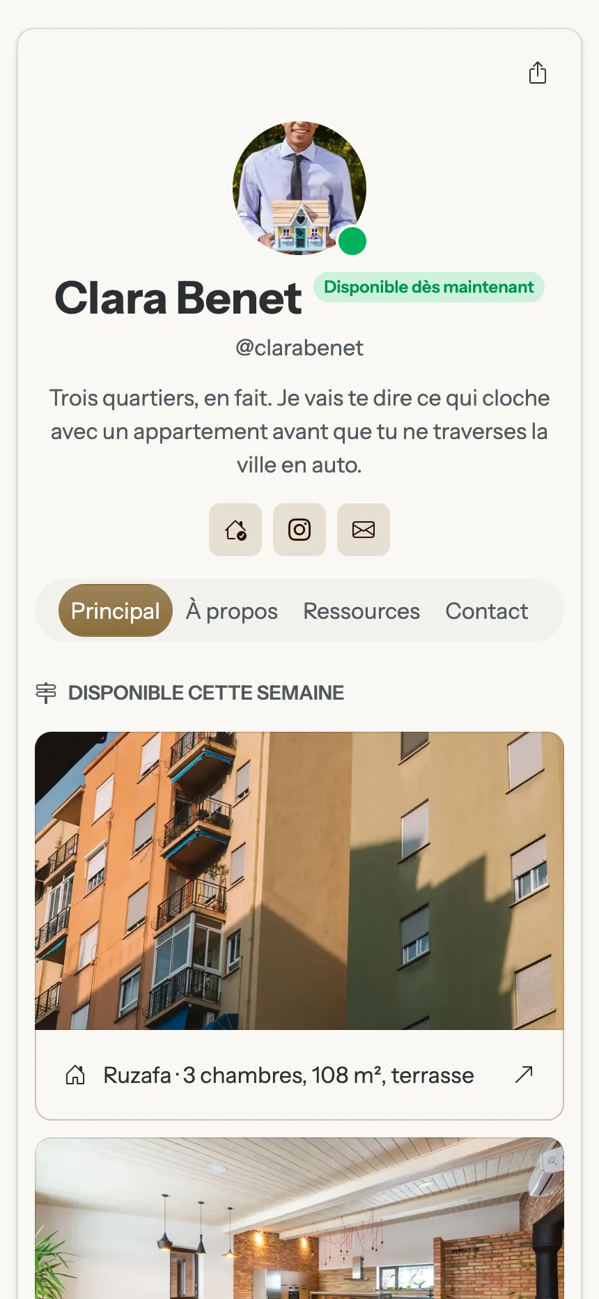 Courtier immobilier — inscriptions de propriétés