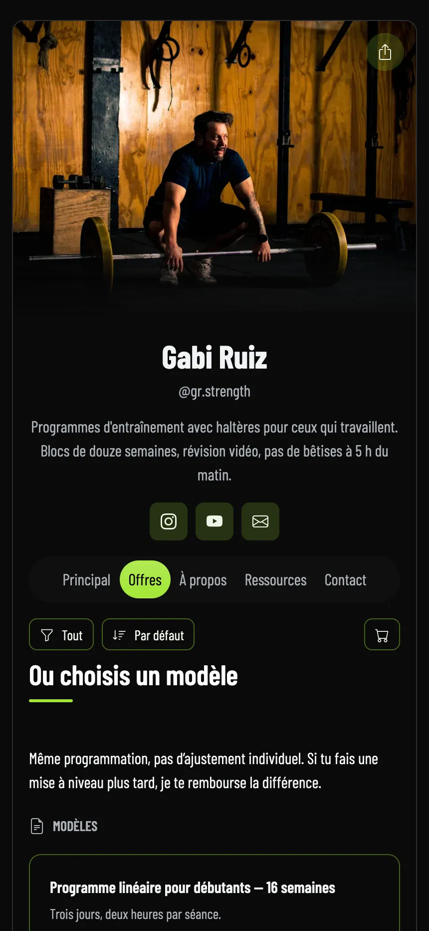 Coach en ligne — programmes et coût de chaque formule