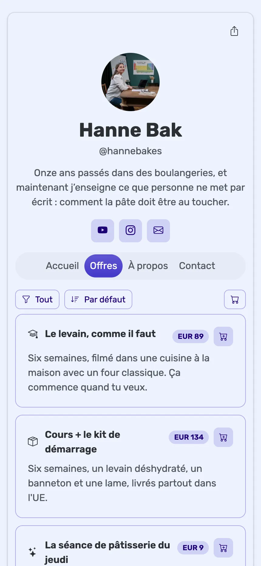 Enseignante en ligne — un cours, un pack et un abonnement