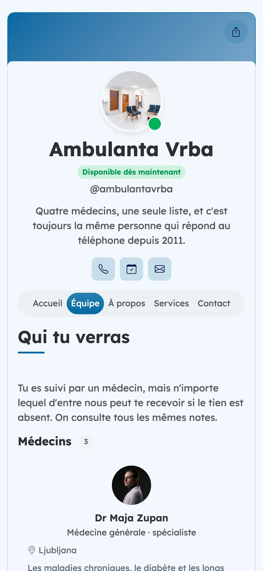 Cabinet médical — les médecins qui te recevront vraiment