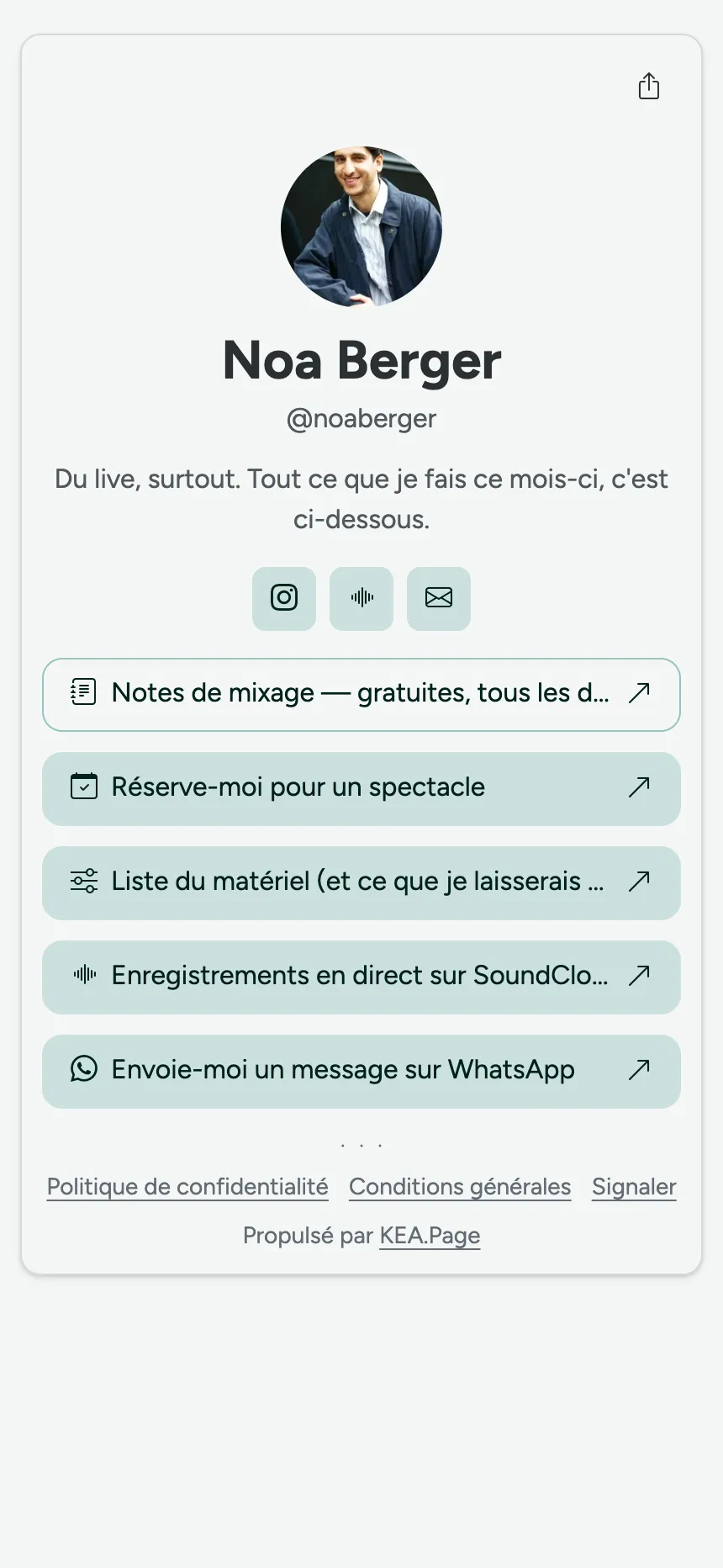 Une page, un seul onglet — quelqu'un qui voulait juste des liens