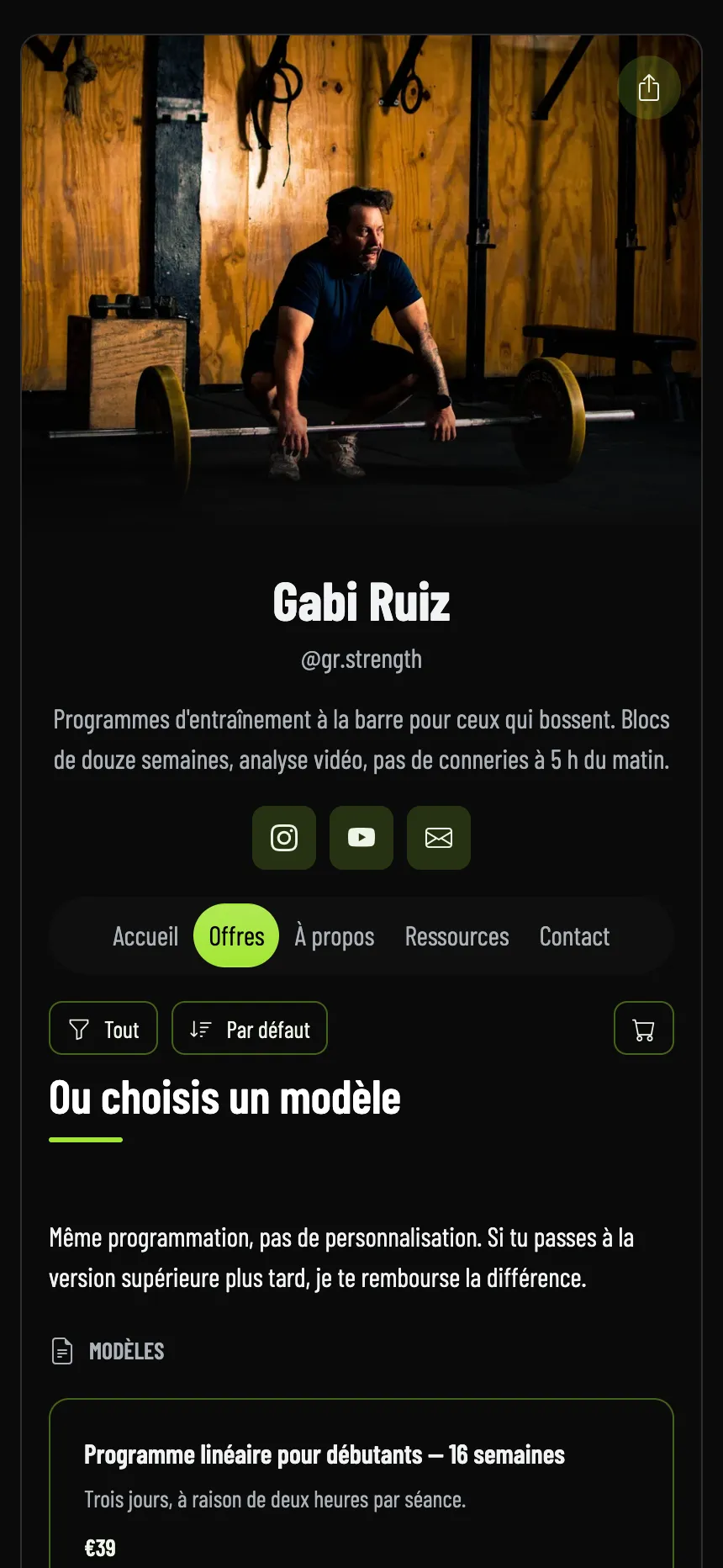 Coach en ligne — programmes et tarif de chacun