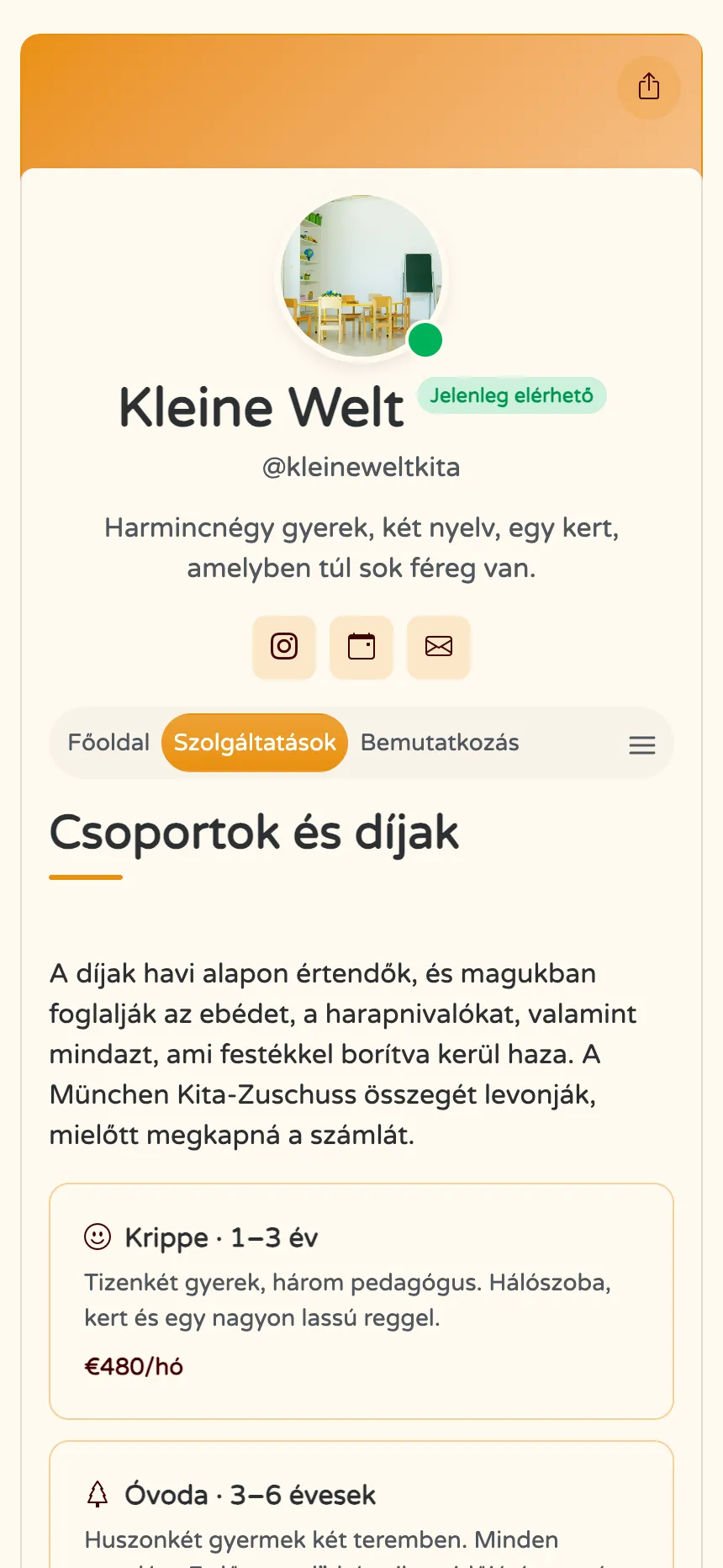 Bölcsőde — csoportok, havidíjak és a szülők kérdései
