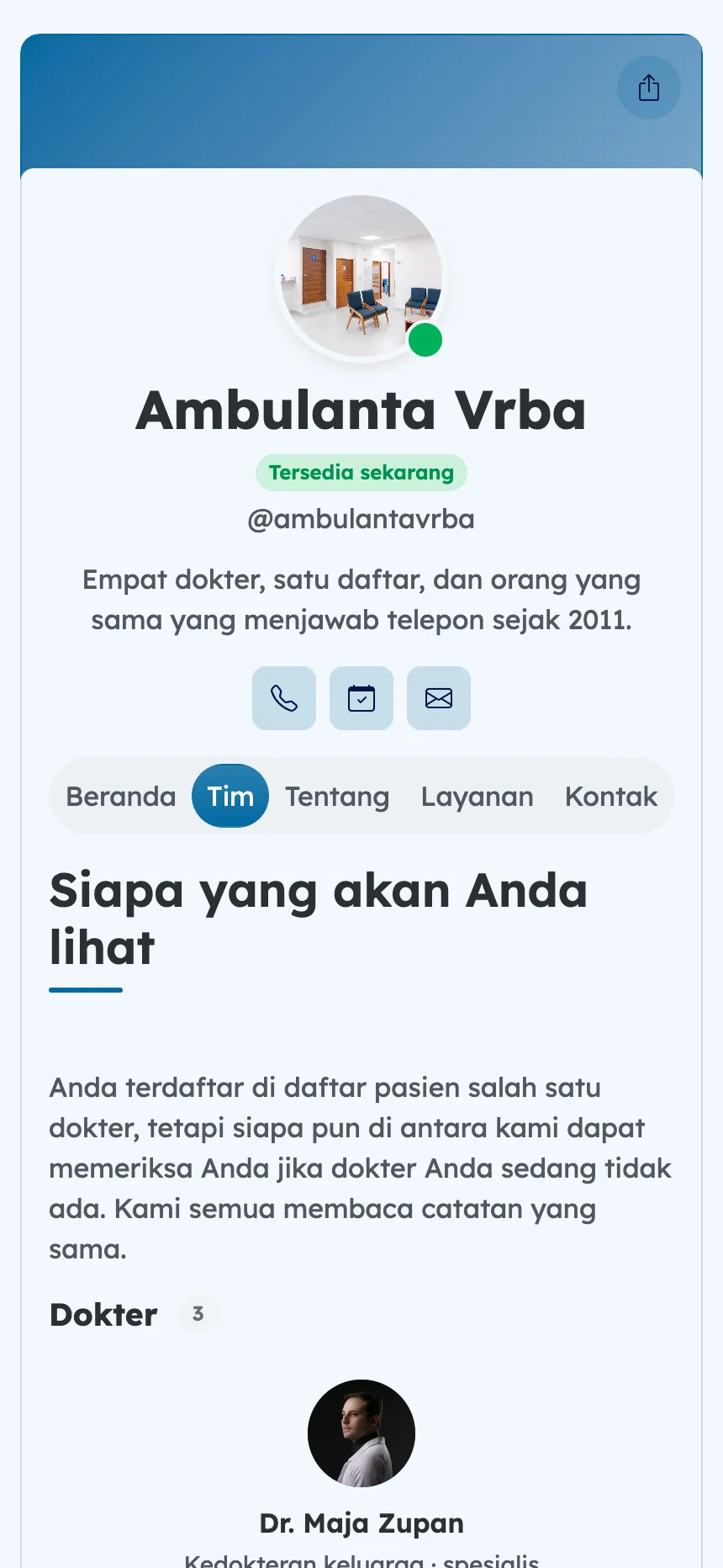 Klinik dokter keluarga — dokter-dokter yang benar-benar akan menanganimu
