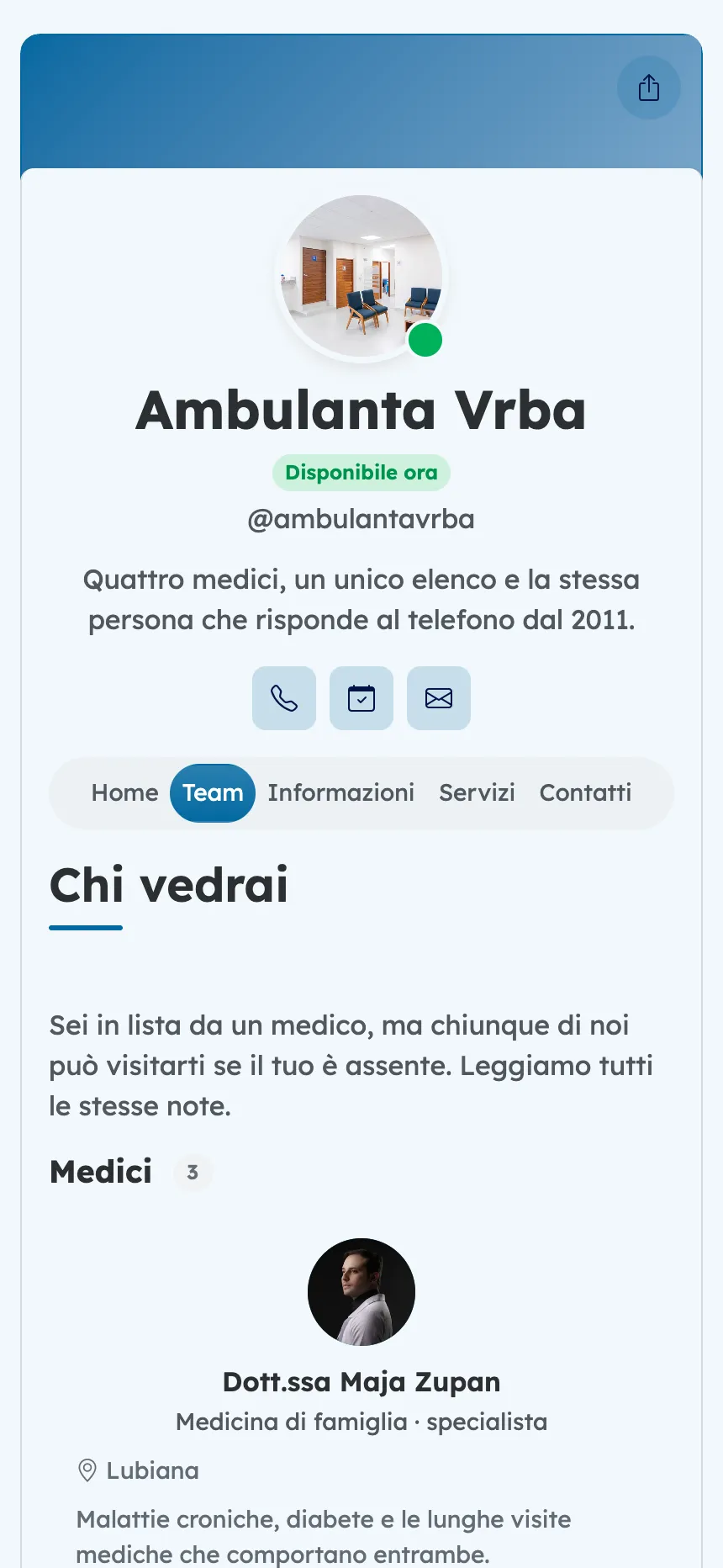Medicina generale — i medici che ti visiteranno davvero