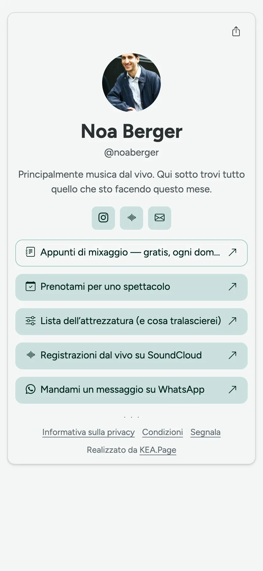 Una pagina, una scheda — per chi voleva soltanto i link