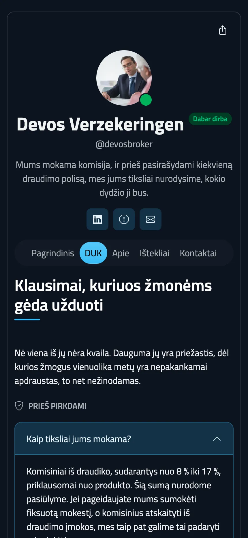 Draudimo brokeris — DUK, atsakantis į nepatogius klausimus