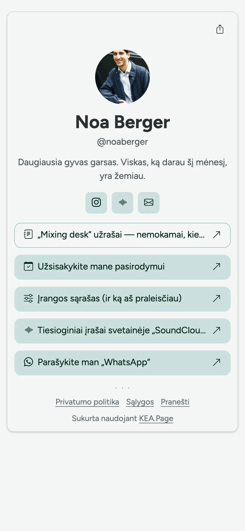 Vienas puslapis, viena kortelė — kažkas, kam reikėjo tik nuorodų