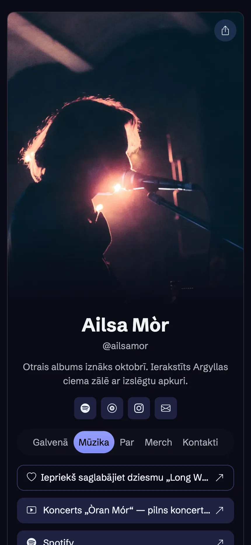 Mūziķis — albums un visas vietas, kur to klausīties