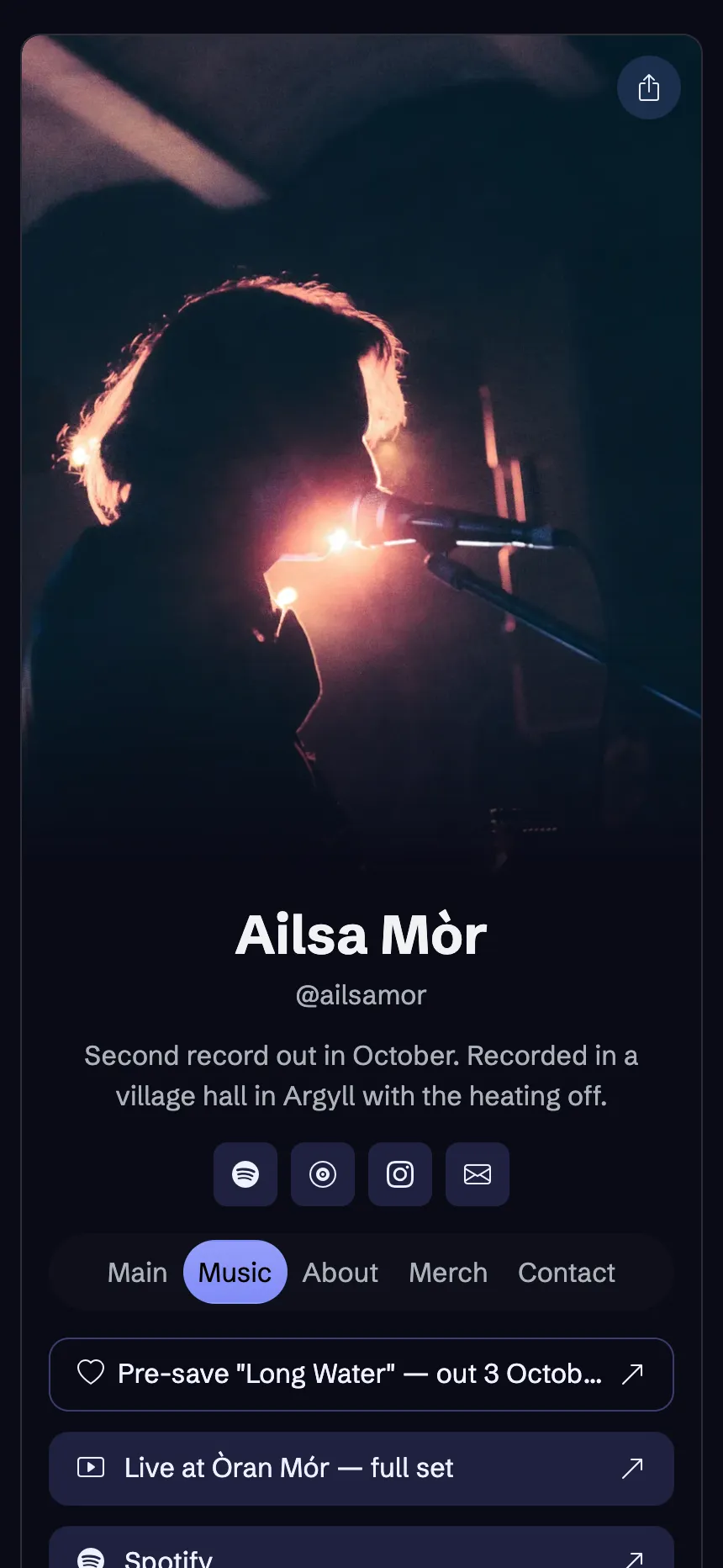 Musician — the record, and every place to hear it
