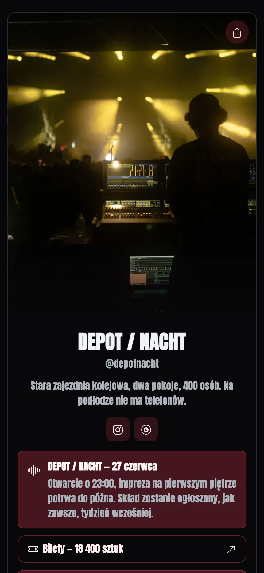 Jedna strona, jedna zakładka — pojedynczy wieczór i nic więcej
