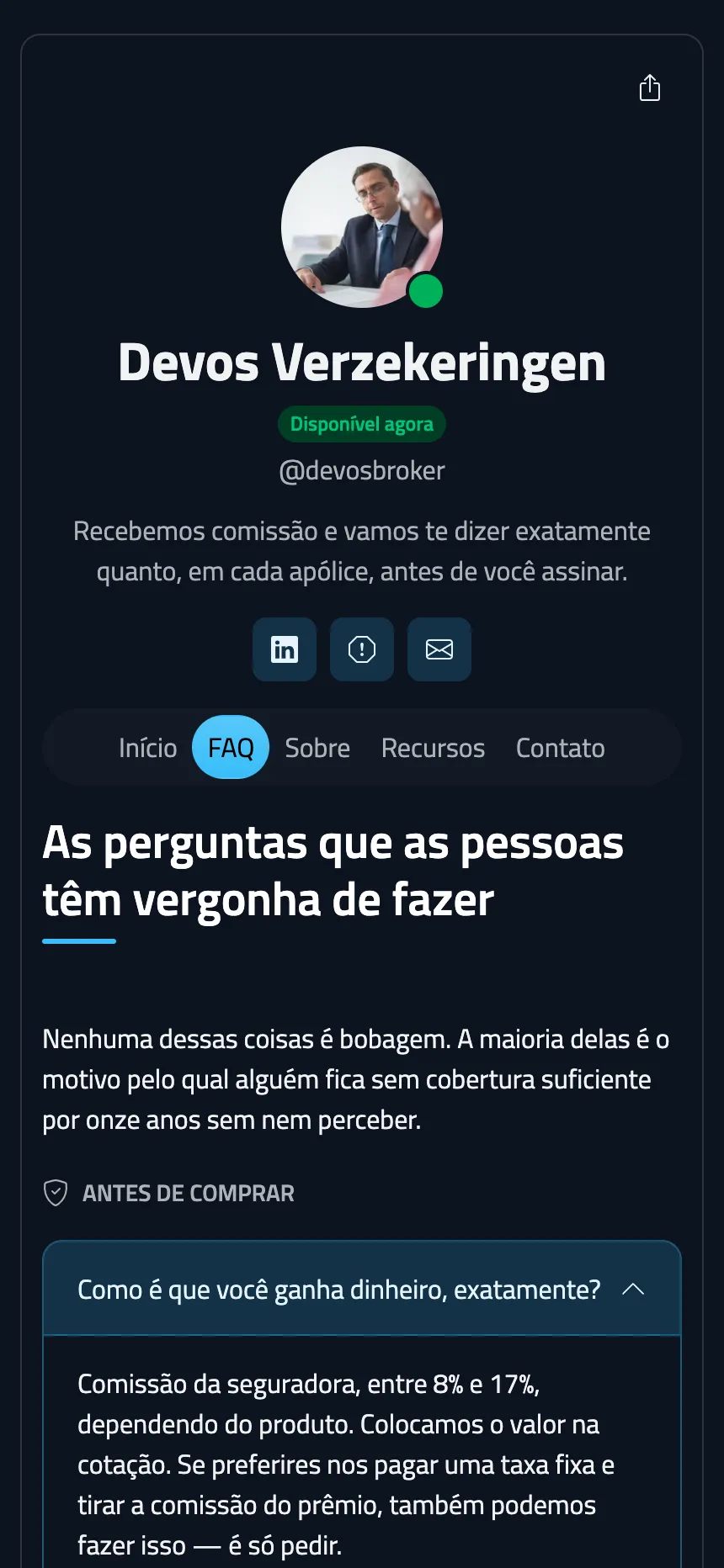 Corretora de seguros — FAQ que responde às dúvidas mais difíceis