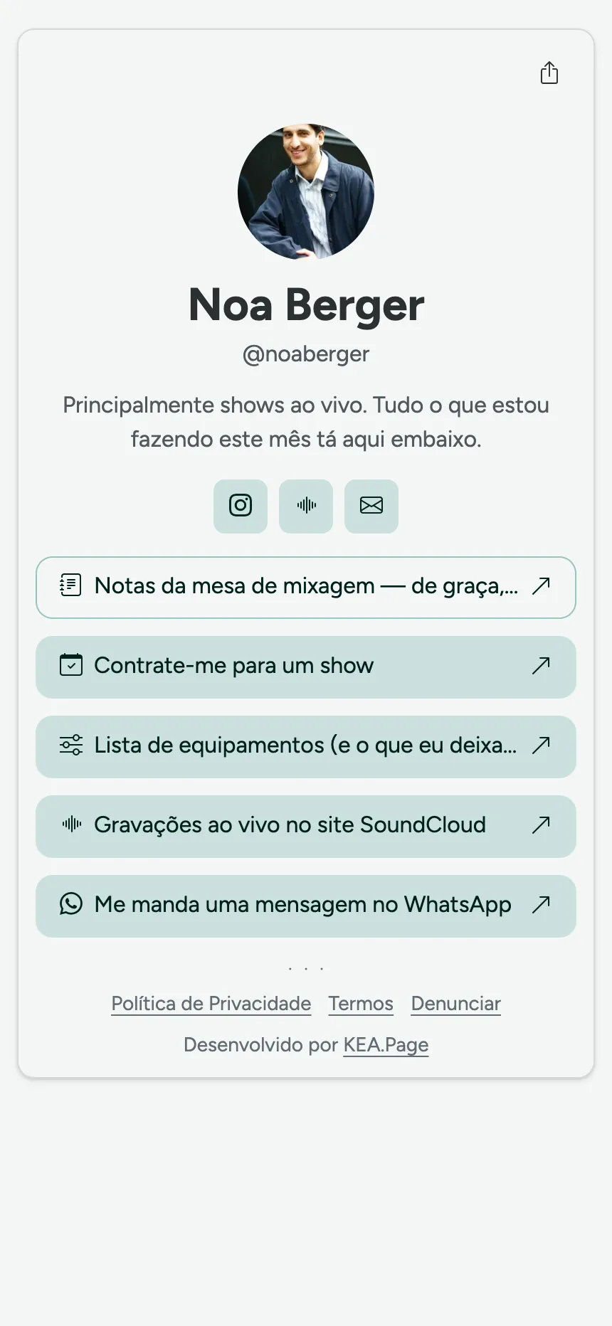 Uma página, uma aba — alguém que só queria links