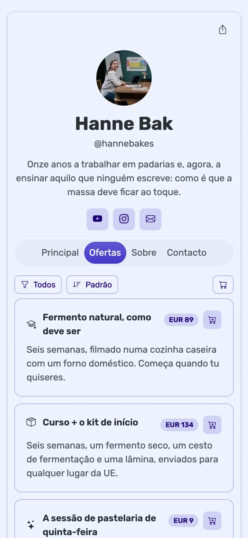 Formadora online — um curso, um pacote e uma subscrição