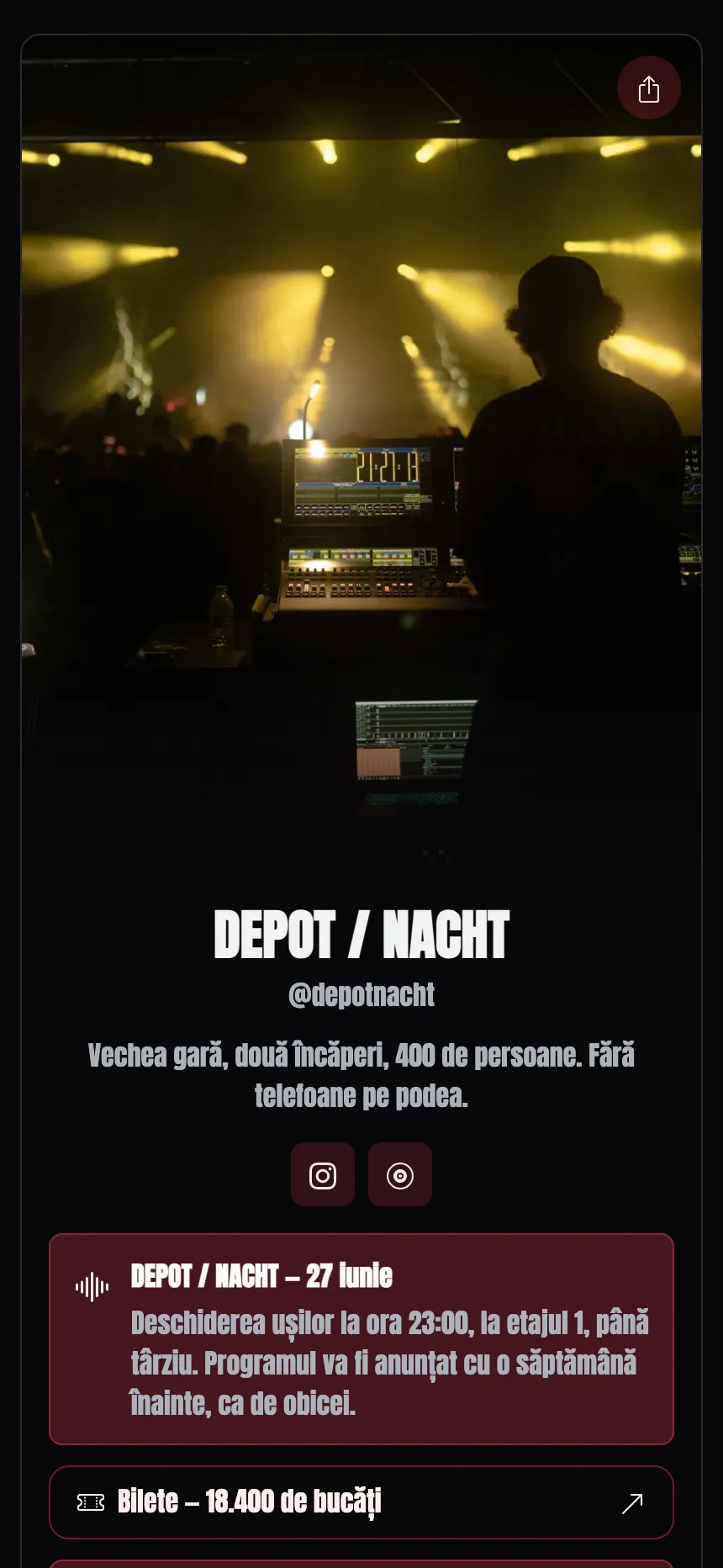 O singură pagină, o filă — o singură seară și nimic altceva