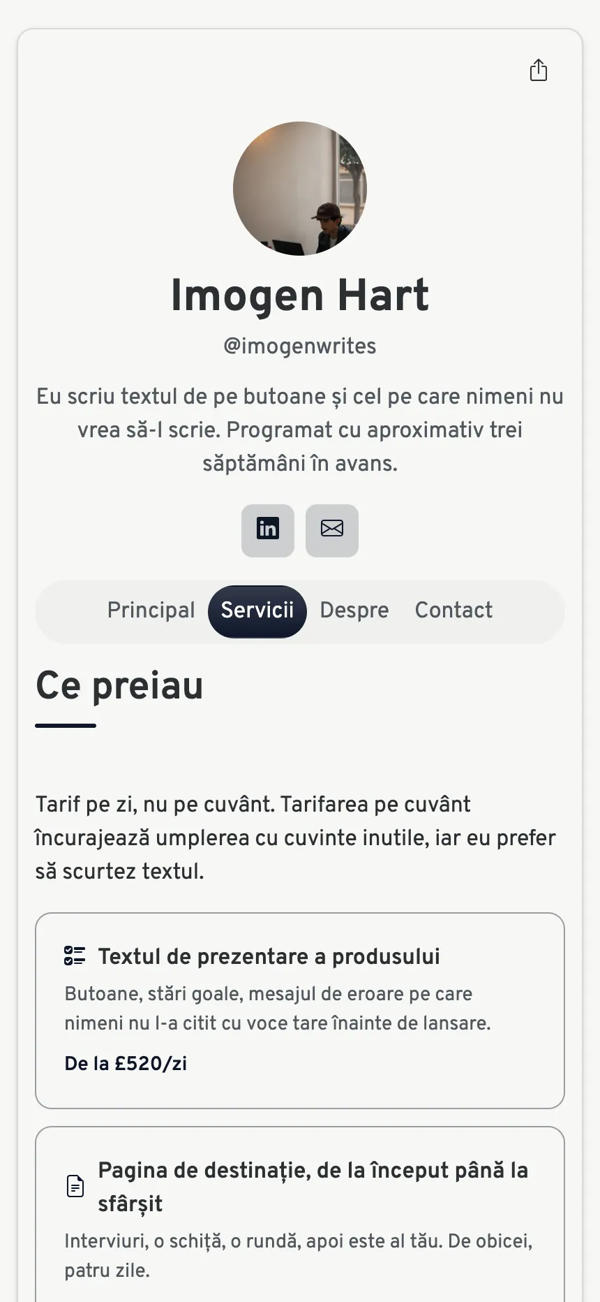 Trei file — exact cât e nevoie pentru a vinde un serviciu, nimic în plus