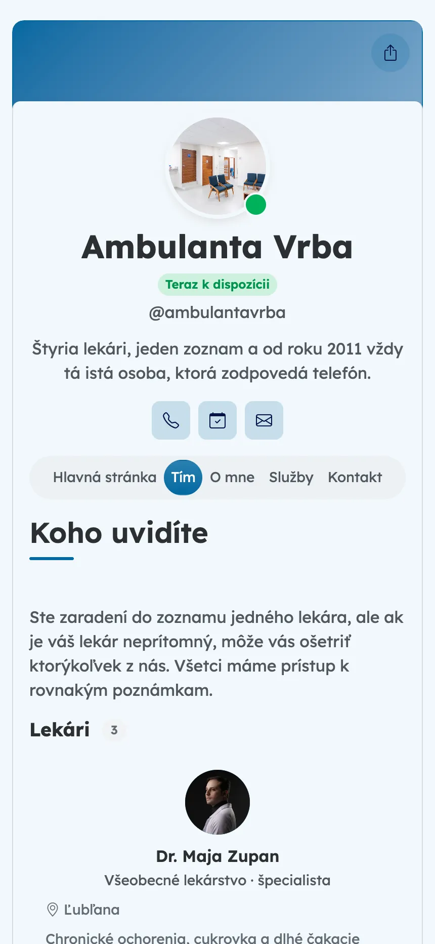 Všeobecná ambulancia — lekári, ktorí ťa skutočne vyšetria