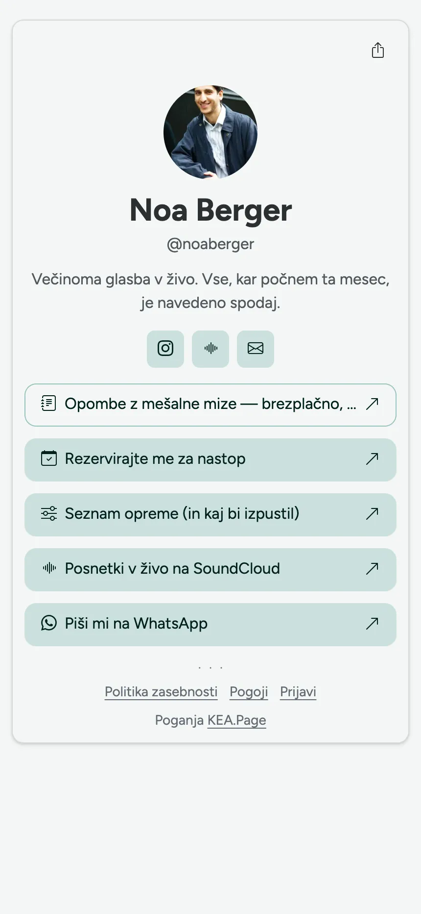 Ena stran, en zavihek — za nekoga, ki je želel le povezave
