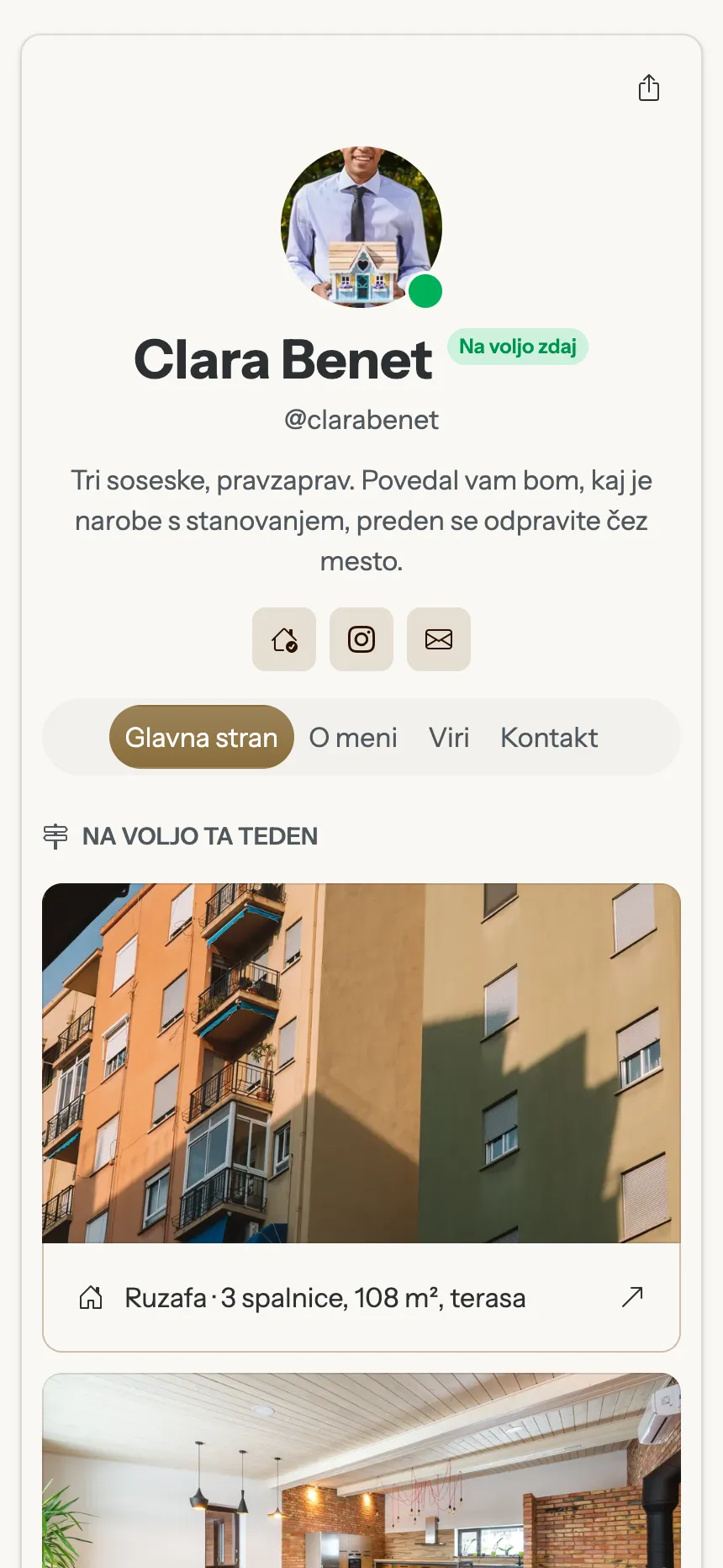 Nepremičninski posrednik — ponudba nepremičnin