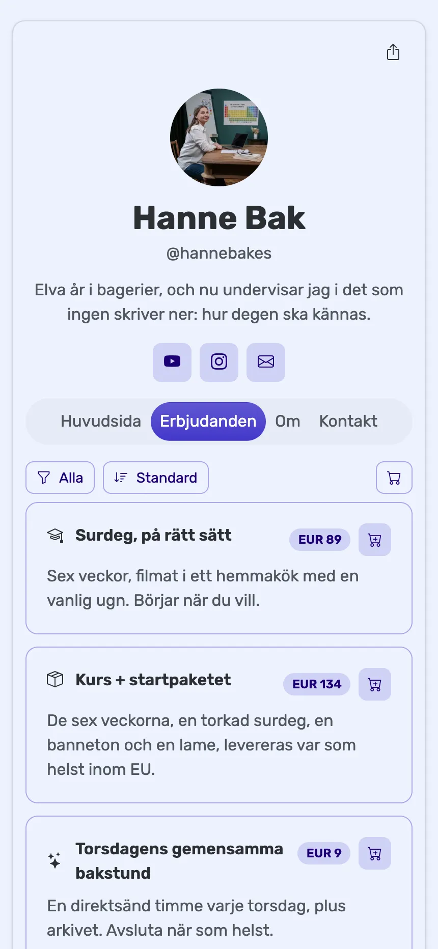 Onlinelärare — en kurs, ett paket och ett medlemskap
