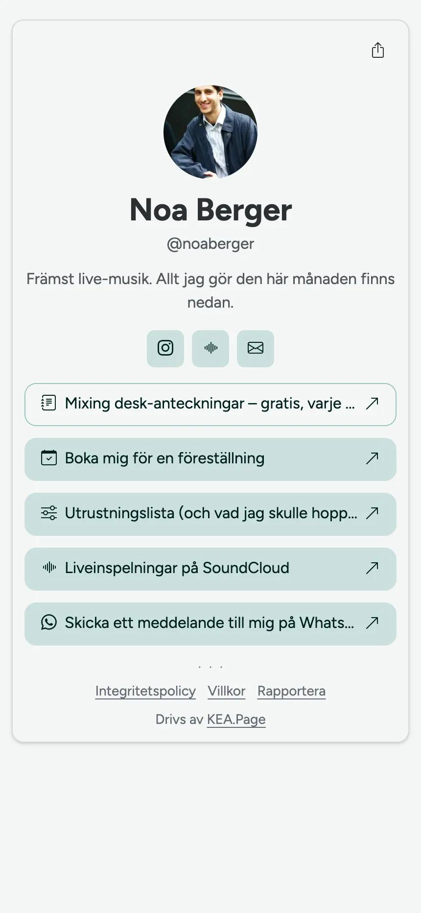 En sida, en flik — någon som bara ville ha länkar