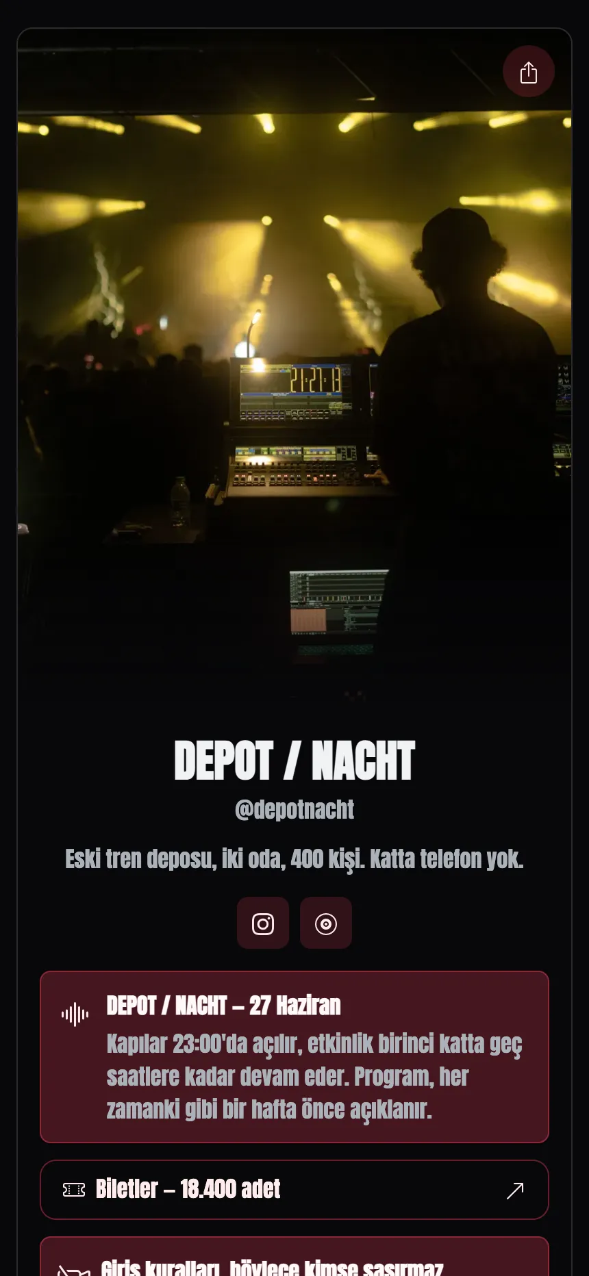 Tek sayfa, tek sekme — tek bir gece ve başka hiçbir şey yok