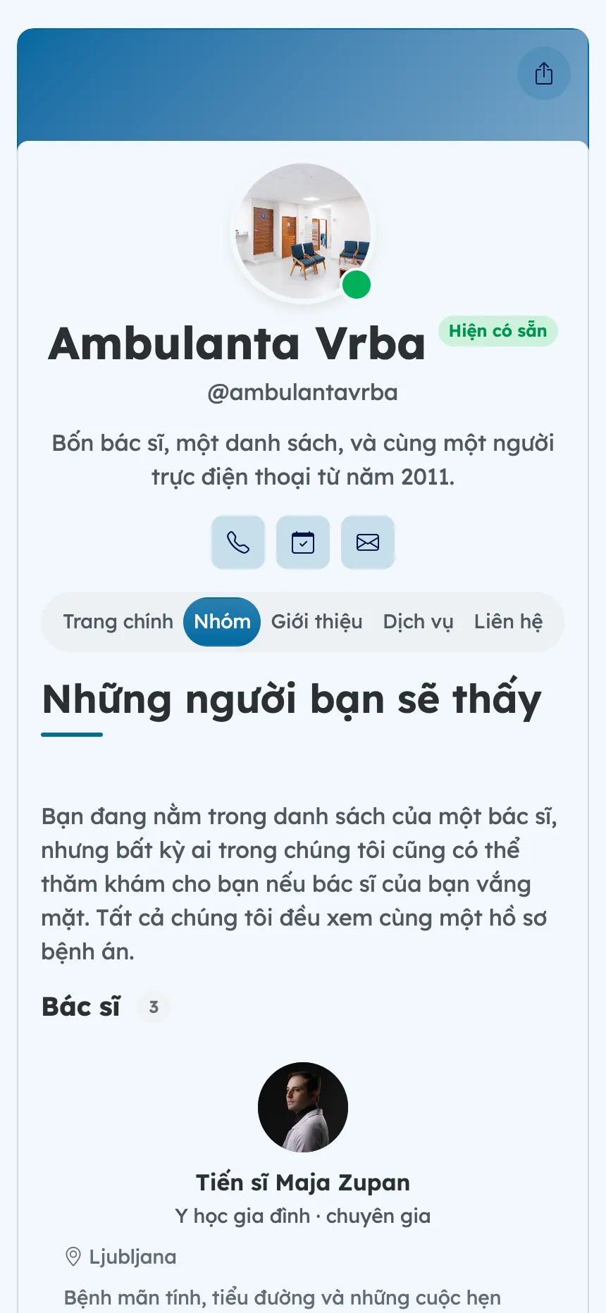 Phòng khám gia đình — những bác sĩ mà bạn sẽ thực sự gặp